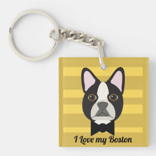 Boston Terrier Key Ring