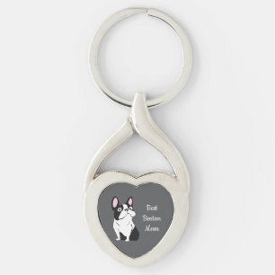 Boston terrier key ring