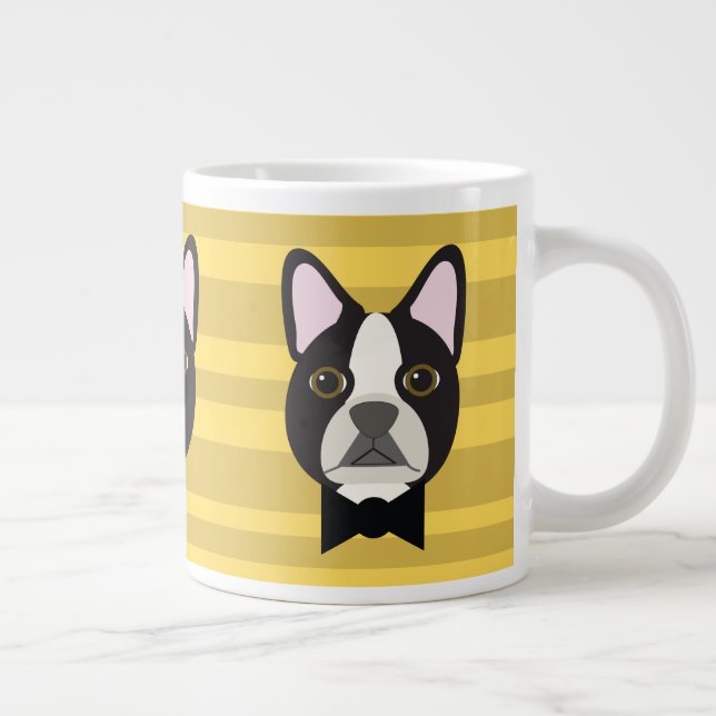 Boston Terrier Large Coffee Mug (Right)