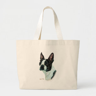 Boston Terrier Large Tote Bag