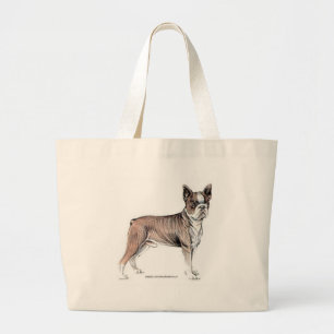 Boston Terrier Large Tote Bag