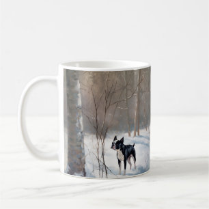 Boston Terrier Let It Snow Christmas Coffee Mug