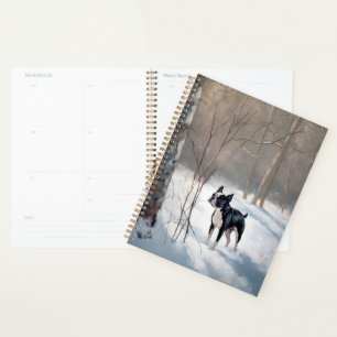 Boston Terrier Let It Snow Christmas Planner