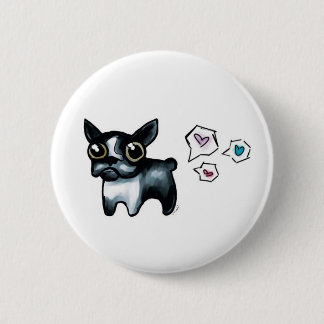 Boston Terrier Love 6 Cm Round Badge