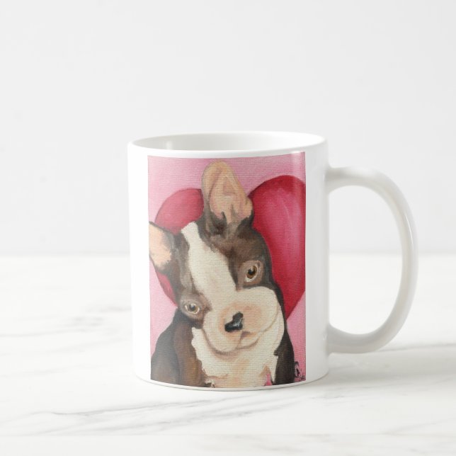 Boston Terrier Love Coffee Mug (Right)
