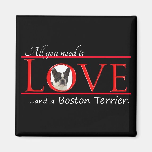 Boston Terrier Love Magnet (Front)