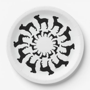 Boston Terrier Love Paper Plate