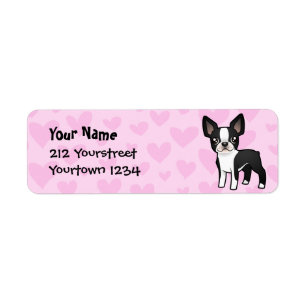 Boston Terrier Love Return Address Label