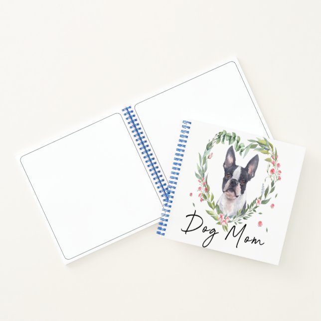 Boston Terrier Lover School Planner Cute Notebook (Inside)