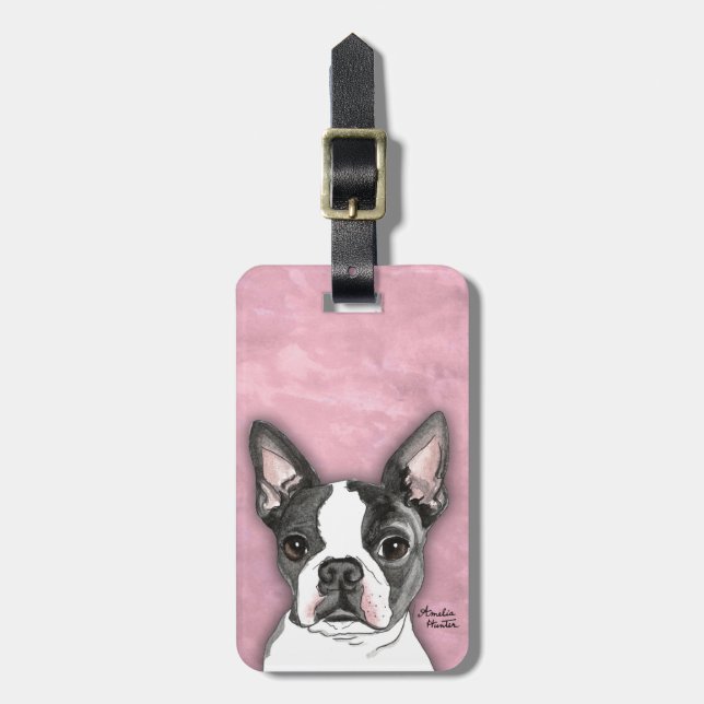 Boston Terrier Luggage Tag (Front Vertical)