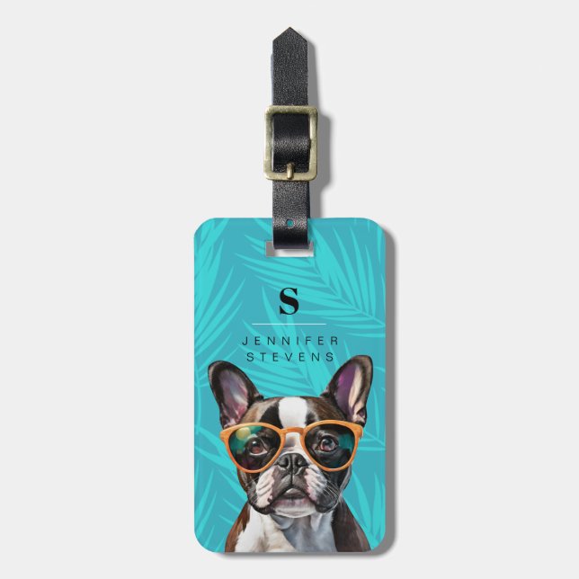 Boston Terrier Luggage Tags (Front Vertical)