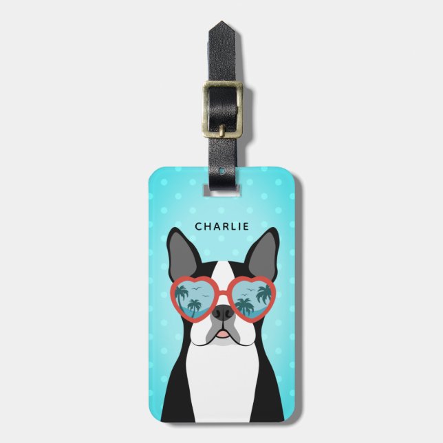 Boston Terrier Luggage Tags (Front Vertical)