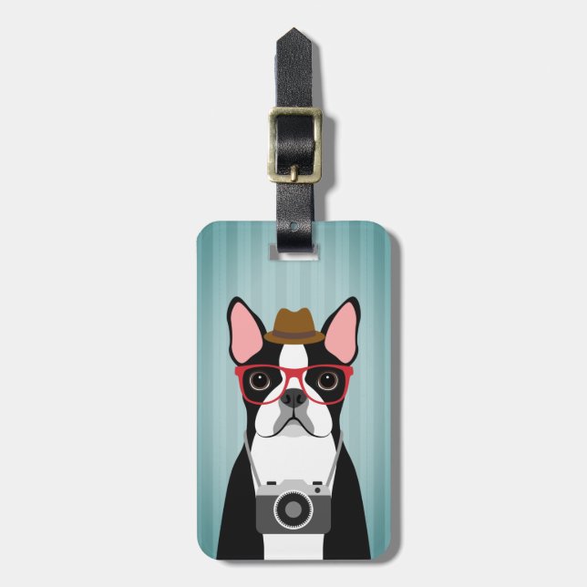 Boston Terrier Luggage Tags (Front Vertical)