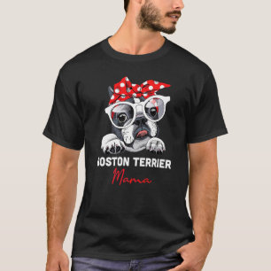Boston Terrier Mama Cute Bostie Dog Mum  Girls T-Shirt