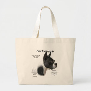 Boston Terrier Meet the Breed Large Tote Bag