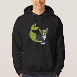 Boston Terrier Mermaid Merboston Too Cool For Scho Hoodie