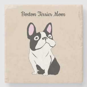 Boston terrier mom stone coaster