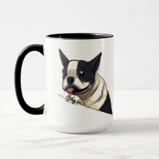 Boston Terrier mug (Left)