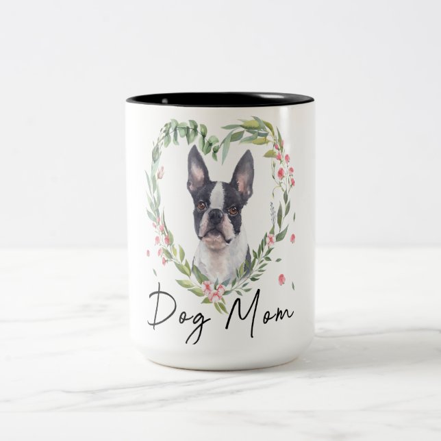 Boston Terrier Mug Tumbler | Mug Gifts | Lover Gif (Center)