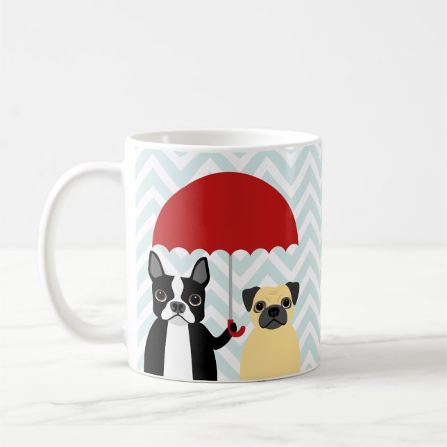 Boston Terrier Mugs (Left)