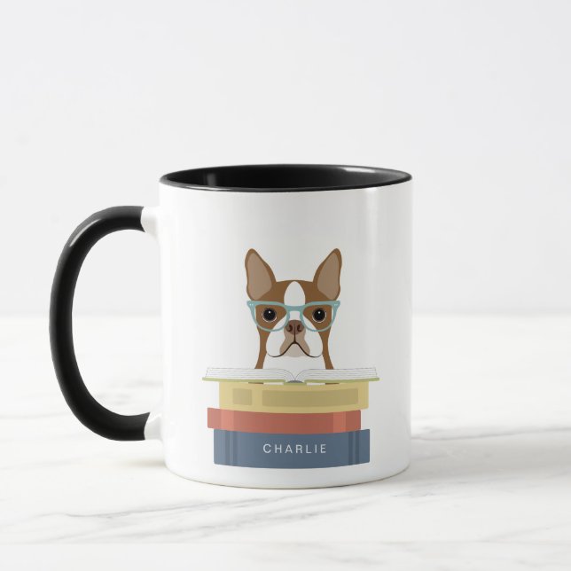 Boston Terrier Mugs (Left)