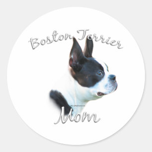 Boston Terrier Mum 2 Classic Round Sticker