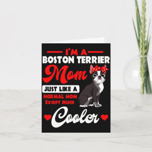 Boston terrier mum american gentleman dog mother's card
