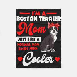 Boston terrier mum american gentleman dog mother's fleece blanket