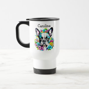 Boston Terrier Mum Personalised Travel Mug