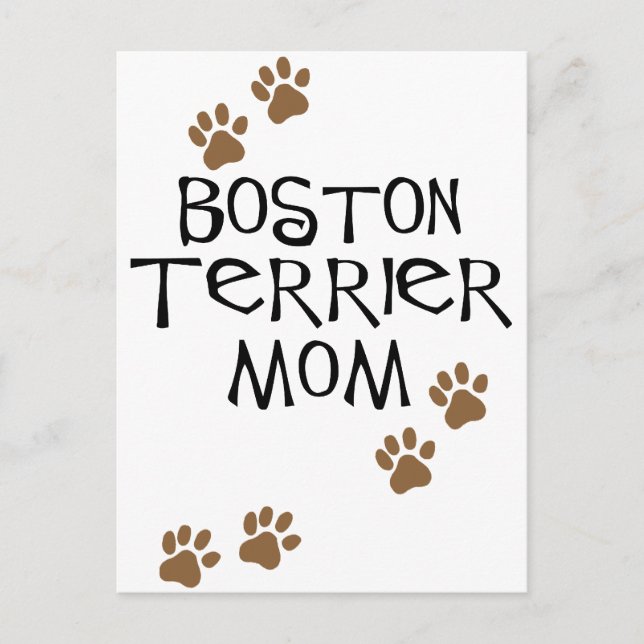 Boston Terrier Mum Postcard (Front)