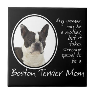 Boston Terrier Mum Tile