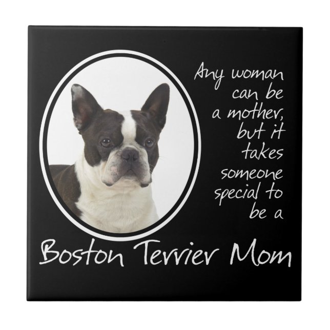 Boston Terrier Mum Tile (Front)