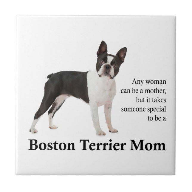 Boston Terrier Mum Tile (Front)