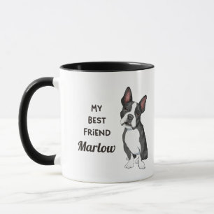 Boston Terrier My Best Friend Custom Name    Mug