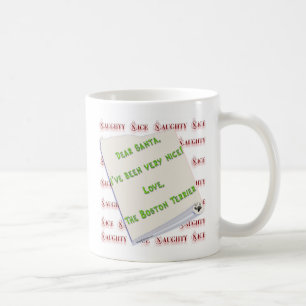 Boston Terrier Naughty or Nice Coffee Mug