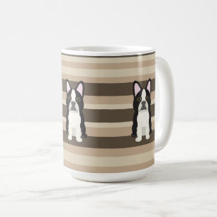 Boston Terrier Neutral striped  Coffee Mug
