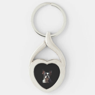 Boston Terrier - Oil Paint Classic T-Shirt Key Ring