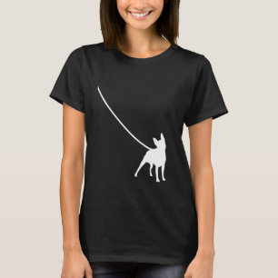 Boston Terrier on a Leash Dog Bostie Mom Dad Pet C T-Shirt