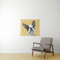 Boston Terrier Painting - Cute Original Dog Art