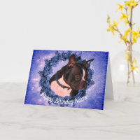 Boston Terrier Personalised Birthday Card