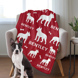 Boston Terrier Personalised Blanket Gift