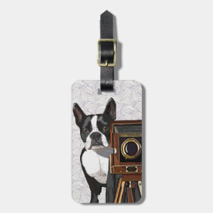 Boston Terrier Photographer 2 Luggage Tag