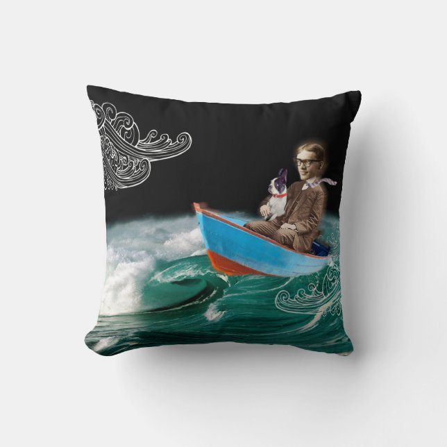 Boston Terrier Pillow I can face the world (Front)