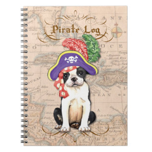 Boston Terrier Pirate Notebook