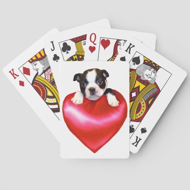 Boston Terrier playing cards (Back)