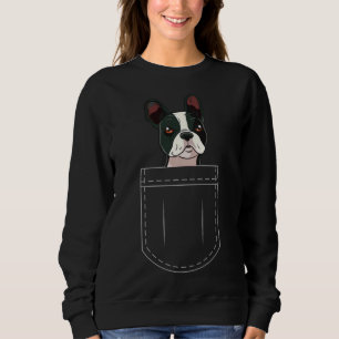 Boston Terrier Pocke Men Women Kids Sweatshirt