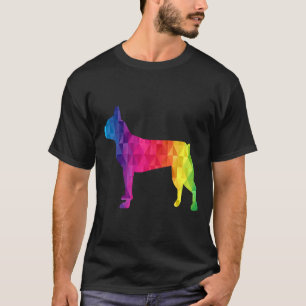 Boston Terrier Poly Graphic Funny Idea Mum Dad Bi T-Shirt