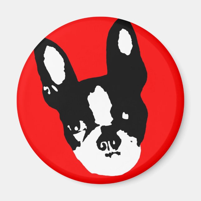 Boston Terrier Pop Art Magnet (Front)