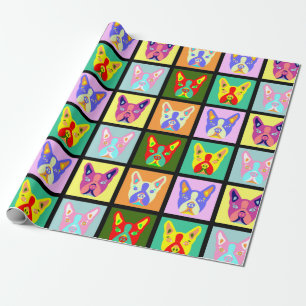 Boston Terrier Pop Art Wrapping Paper