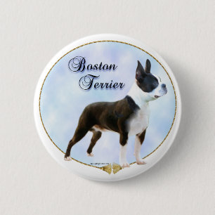 Boston Terrier Portrait 6 Cm Round Badge